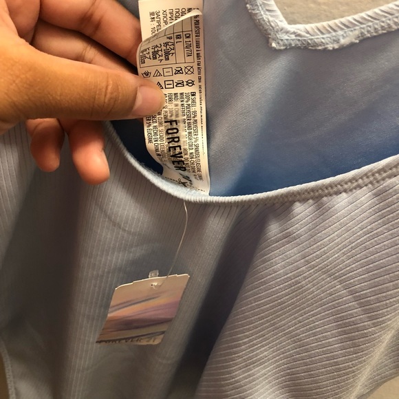 Baby blue one piece bathing suite - Picture 5 of 6